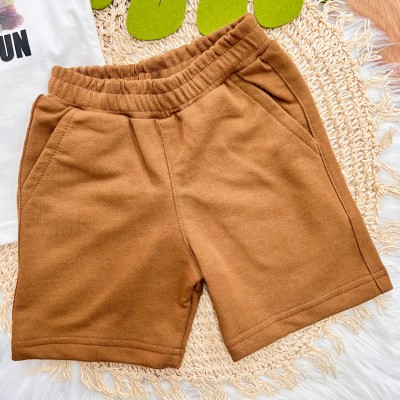 Conj. Camiseta Unlimited Fun e Bermuda - Off White e Marrom